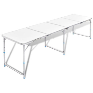 Összecsukható Állítható Alumínium Kemping asztal 240 x 60 cm