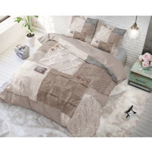 Knitted Home egyszemélyes pamut ágyneműhuzat garnitúra, 140 x 220 cm - Sleeptime