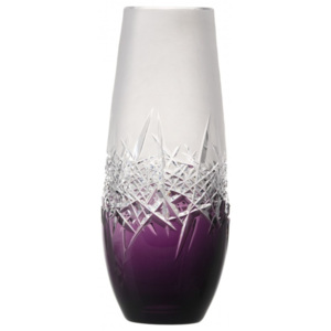 Hoarfrost kristályváza, lila színű, magassága 300 mm