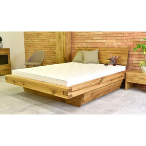 Tölgyfa ágy, természetes tömörfa, Matus - Köszönöm, kérem / 1 darabra igényt tartok / Lamella rácsra tartok igényt / 180 x 200 cm