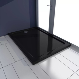 Szögletes ABS zuhany alaptálcával 70 x 100 cm fekete