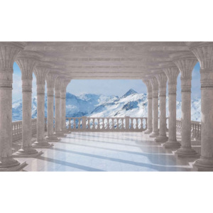 Mountain Scene Through The Arches Tapéta, Fotótapéta, (368 x 254 cm)