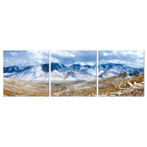 Frozen mountains Modern kép, (150 x 50 cm)