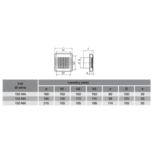 Elkov Ventilátor 100 MAT AZ + T EK52997692