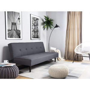 Beliani Divatos 3 ülőhelyes kárpitozott kanapé sötétszürke színben VISBY