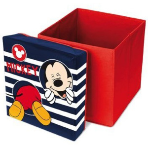 Disney Mickey játéktároló doboz és puff 2in1 csíkos
