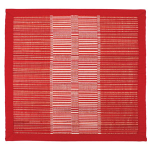 Akita piros tányéralátét szalmából és pamutból, 35 x 35 cm - Ladelle