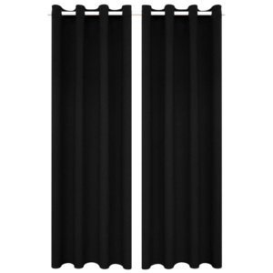 2 db fekete sötétítőfüggöny 140 x 175 cm