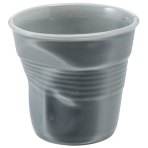 REVOL Froissés cappuccino pohár, 18 cl, halványszürke