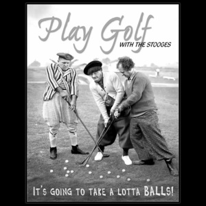 Fémplakát - Play Golf with Stooges