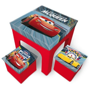 Disney Verdák játéktároló puff (2 db) + asztal