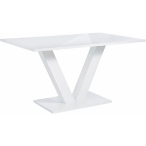 Allen fényes fehér étkezőasztal, 90 x 140 cm - Støraa
