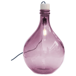 Rózsaszín újrahasznosított üvegből készült asztali lámpa - Surdic