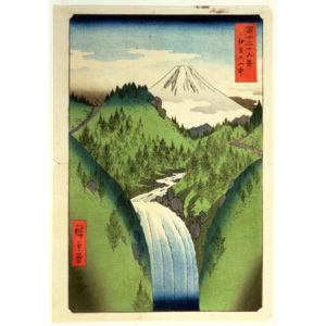 Fuji from the Mountains of Isu, No.22 from the series '36 Views of Mt.Fuji' ('Fuji Saryu Rokkei'), Festmény reprodukció, Ando or Utagawa Hiroshige