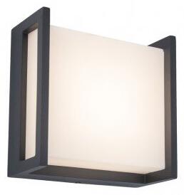 LED lámpatest , oldalfali , 8.5W , meleg fehér , fekete , kültéri , IP54 , LUTEC , QUBO