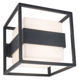 LED lámpatest , oldalfali , 13W , meleg fehér , fekete , kültéri , IP54 , LUTEC , CRUZ