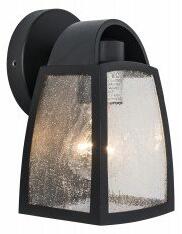LED lámpatest , oldalfali , E27 foglalat , matt fekete , kültéri , IP44 , LUTEC , KELSEY