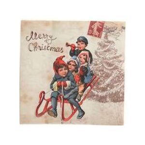 Karácsonyi szalvéta, vintage, 16,5 x 16,5 cm 20 db/csomag A