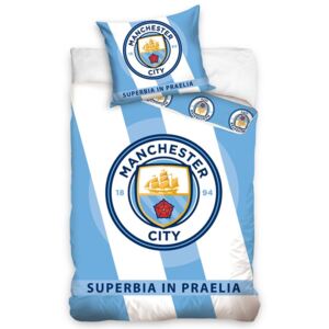 Manchester City Superbia In Praelia pamut ágynemű, 140 x 200 cm, 70 x 80 cm
