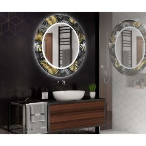Kerek előszobai dekoratív tükör LED az fürdőszoba