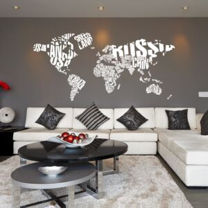 Falmatrica GLIX - World map Fehér 200 x 100 cm