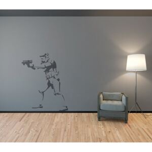 Falmatrica GLIX - Banksy "Trooper" Szürke 80 x 100 cm