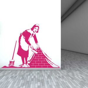 Falmatrica GLIX - Banksy "Maid" Rózsaszín 80 x 60 cm