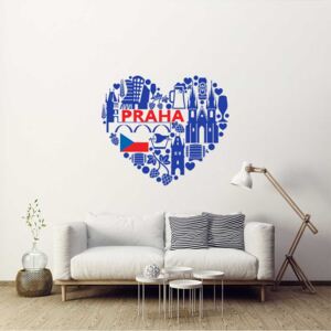 Falmatrica GLIX - Heart of Prague Kék 75 x 65 cm