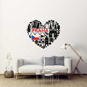 Falmatrica GLIX - Heart of Prague Fekete 75 x 65 cm