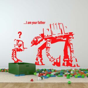 Falmatrica GLIX - Banksy "I am your father" Piros 120 x 70 cm