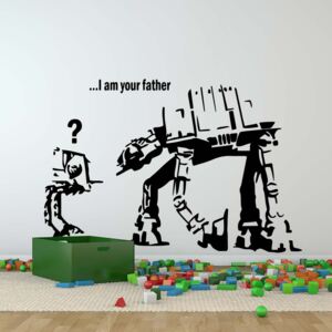Falmatrica GLIX - Banksy "I am your father" Fekete 100 x 60 cm