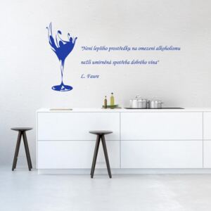 Falmatrica GLIX - Quote about wine Kék 50 x 30 cm