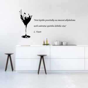 Falmatrica GLIX - Quote about wine Fekete 50 x 30 cm