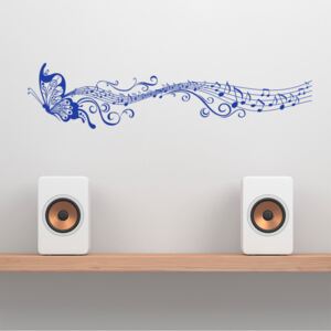 Falmatrica GLIX - Butterfly with notes Kék 120 x 30 cm