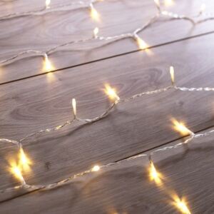 Christmas átlátszó LED fényfüzér, 200 izzós, hossz 1 m - DecoKing