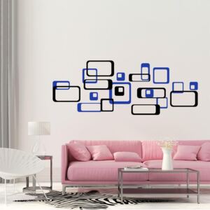 Falmatrica GLIX - Decorative squares Fekete és kék 2 x 30 x 30 cm