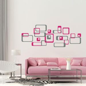 Falmatrica GLIX - Decorative squares Szürke és rózsaszín 2 x 30 x 30 cm