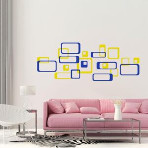Falmatrica GLIX - Decorative squares Sárga és kék 2 x 30 x 30 cm
