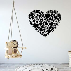 Falmatrica GLIX - Heart of hearts Fekete 50 x 45 cm