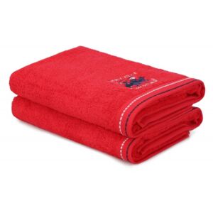 2 darabos fürdőlepedő szett piros