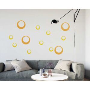 Falmatrica GLIX - Decorative circles Sárga 60 x 40 cm