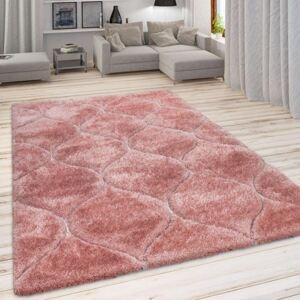 Shaggy szőnyeg marokkói mintával pink 60x100 cm
