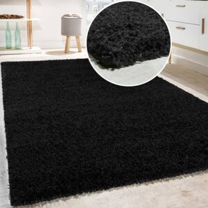 Szonja Shaggy szőnyeg puha hosszú szálú szőnyeg fekete 120x170 cm