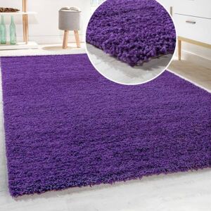 Szonja Shaggy szőnyeg puha hosszú szálú szőnyeg lila 120x170 cm