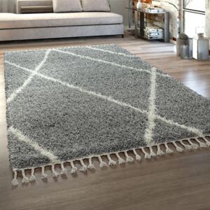 Shaggy szőnyeg art deco design szürke 80x150 cm