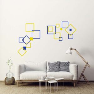 Falmatrica GLIX - Decorative squares III. Sárga és kék 2 x 60 x 30 cm