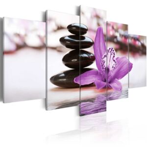 Vászonkép Bimago - Orchid, stones and zen 100x50 cm
