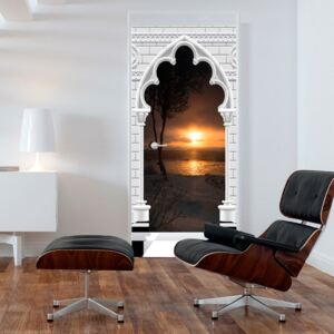 Fotótapéta ajtóra Bimago - Gothic arch and sunset + ragasztó ingyen 90x210 cm