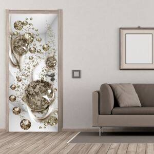 Fotótapéta ajtóra Bimago - Bubble abstraction + ragasztó ingyen 90x210 cm