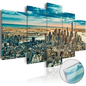 Üvegkép Bimago - NY: Dream City 100x50 cm